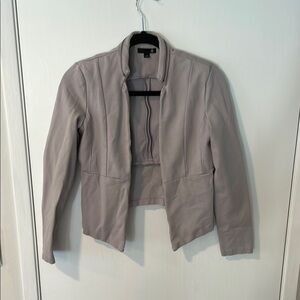 G by Guess Gray Blazer Modern Open Front Design
